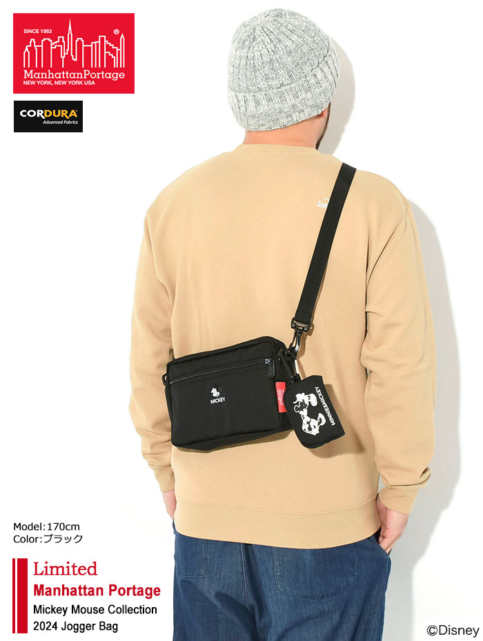 【ポイント10倍】マンハッタンポーテージ Manhattan Portage ショルダーバッグ ミッキーマウス コレクション 2024 ジョガー バッグ 限定 ( Mickey Mouse Collection 2024 Jogger Bag Limited MP1404LMIC24 メンズ レディース ユニセックス 男女兼用 )