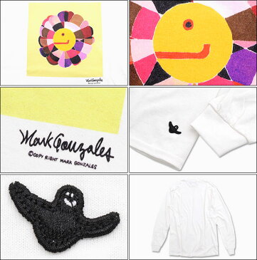 マーク ゴンザレス Mark Gonzales Tシャツ 長袖 メンズ フラワー プラワー 02(MARK GONZALES Flower 02 L/S Tee ティーシャツ T-SHIRTS ロンティー ロンt トップス マークゴンザレス マーク・ゴンザレス スケボー sk8 スケーター 男性用 MG18W-LT02)
