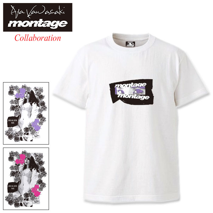 モンタージュ montage Tシャツ 半袖 メンズ 川崎あや リアライズ ミー コラボ ( montage×Aya Kawasaki Realize Me S/S Tee ティーシャツ T-SHIRTS カットソー トップス )[M便 1/1]