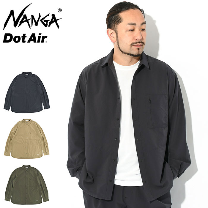 ナンガ NANGA シャツ 長袖 メンズ ドット エア コンフィー NANGA Dot Air Comfy L/S Shirt 吸汗速乾 通気性 軽量 カジュアルシャツ トップス メンズ 男性用 NW2411-1E905 NW2311-1H233 ice fie…