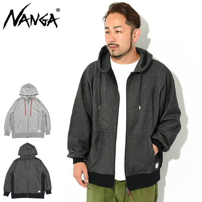 ナンガ NANGA パーカー ジップアップ メンズ エコ ハイブリッド フル ジップ フーディ ( NANGA ECO Hybrid Full Zip Hoodie ビッグシルエット オーバーサイズ フード ジップパーカー フルジップ スウェット Zip up Hoody Parker トップス メンズ 男性用 NW2311-1F205 )