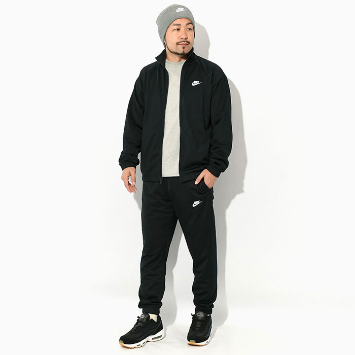 NIKE ジャージ メンズ ナイキ NIKE セットアップ メンズ クラブ PK トラックスーツ ジャケット アンド パンツ ブラック/ブラック ( nike Club PK Track Suit JKT & Pant 上下 トレーニング トラックジャケット トラックパンツ アウター ボトムス ジャージ FB7352-010 )