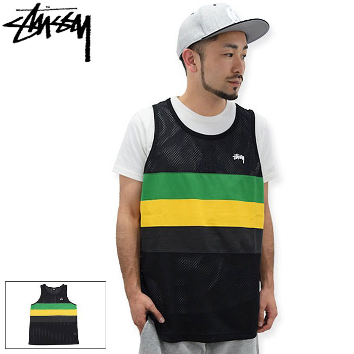 【アウトレット(不良箇所あり)】ステューシー STUSSY Flag Mesh タンクトップ ( stussy tank top タンクトップ メンズ・男性用 ...