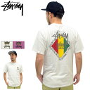 【アウトレット(不良箇所あり)】ステューシー STUSSY Tシャツ 半袖 メンズ Reggae Diamond Pigment Dyed ( stussy tee ティーシャツ T-SHIRTS カットソー トップス メンズ 1904084 ストゥーシー スチューシー )[M便 1/1]