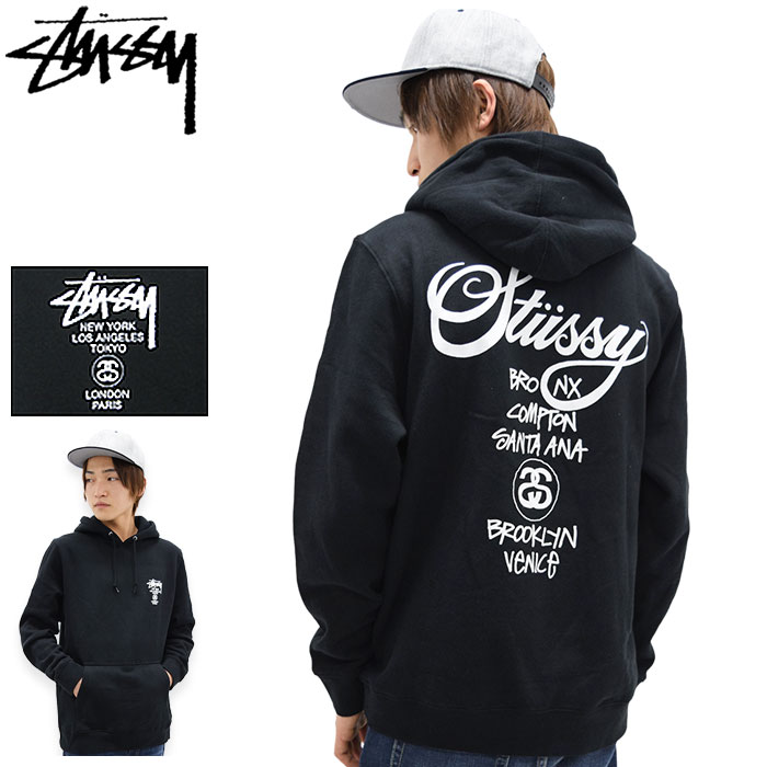 【アウトレット(不良箇所あり)】ステューシー STUSSY パーカー プルオーバー World Tour ( stussy hooded sweat フード フーディ メンズ トップス Pull Over Hoody Parker 男性用 ワールドツアー 1923536 ストゥーシー スチューシー )