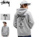 【アウトレット(不良箇所あり)】ステューシー STUSSY パーカー プルオーバー World Tour ( stussy hooded sweat フード フ...