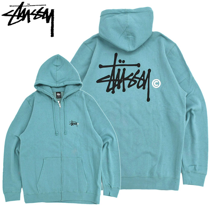 【アウトレット(不良箇所あり)】ステューシー STUSSY パーカー ジップアップ Basic Logo ( stussy full zip hooded sweat パーカー パーカ フード フーディ トップス Zip up Hoody Parker ジップパーカー フルジップ メンズ・男性用 ベーシックロゴ 1973635 )