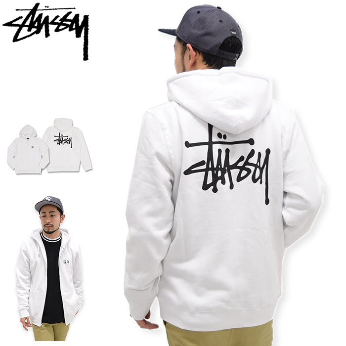 【アウトレット(不良箇所あり)】ステューシー STUSSY パーカー ジップアップ メンズ Basic Stussy ( full zip hooded sweat パーカー フード フーディ トップス Zip up フルジップ ベーシック メンズ・男性用 1973951 USAモデル 正規 品 ストゥーシー スチューシー )
