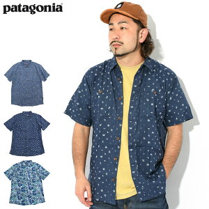 パタゴニア Patagonia シャツ 半袖 メンズ バック ステップ ( Patagonia Back Step S/S Shirt カジュアルシャツ トップス アウトドア USAモデル 53139 ) ice field icefield