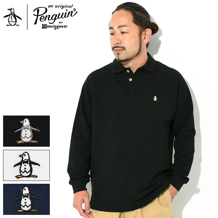 ペンギン バイ マンシングウェア Penguin by Munsingwear ポロシャツ 長袖 60s ラグラン スリーブ ( Penguin by Munsingwear 60s Raglan Sleeve L/S Polo ポロ・シャツ トップス メンズ 男性用 MLMWJB01 )