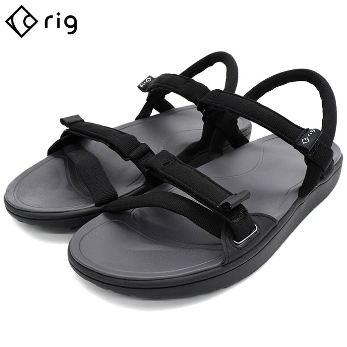 リグ rig サンダル メンズ 男性用 テチーバ Black ( rig TETIVA リカバリーサンダル リラックスサンダル アウトドア SANDAL MENS・靴 シューズ SHOES RG0015BL )のサムネイル