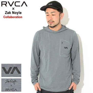 ルーカ RVCA カットソー 長袖 メンズ ザック ノイル サーフ シャツ プラス フーディ コラボ ( RVCA×Zak Noyle Surf Shirt Plus Hoodie ラッシュガード フード トップス サーフィン マリンスポーツ マリンレジャー ビーチ 海 UVカット 水着 メンズ 男性用 BC041-052 )