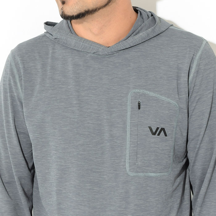 ルーカ RVCA カットソー 長袖 メンズ ザック ノイル サーフ シャツ プラス フーディ コラボ ( RVCA×Zak Noyle Surf Shirt Plus Hoodie ラッシュガード フード トップス サーフィン マリンスポーツ マリンレジャー ビーチ 海 UVカット 水着 メンズ 男性用 BC041-052 )