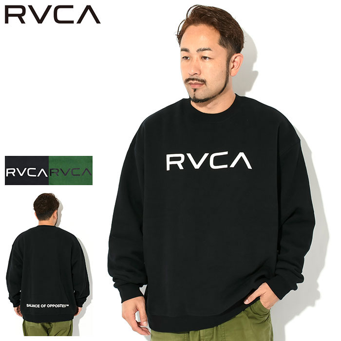 ルーカ RVCA トレーナー メンズ ビッグ ルーカ クルー スウェット ( RVCA Big RVCA Crew Sweat ビッグシルエット オーバーサイズ スエット トレナー トレイナー トップス メンズ 男性用 BD042-151 ) ice field icefield