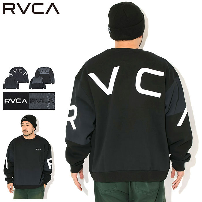 ルーカ RVCA トレーナー メンズ フェード バック サイド アーチ ルーカ クルー スウェット ( RVCA Fade Back Side Arch RVCA Crew Sweat 保温 暖かい あったか 裏起毛 ビッグシルエット オーバーサイズ スエット トレナー トレイナー トップス メンズ 男性用 BF042001 )