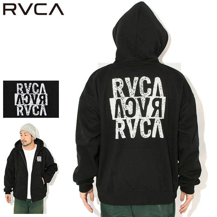 乐天商城 - ルーカ RVCA パーカー ジップアップ メンズ ニュー STCK WRWB ( RVCA New STCK WRWB Full Zip Hoodie 撥水 防風 保温 暖かい あったか 裏起毛 ビッグシルエット オーバーサイズ フード フーディー ジップパーカー フルジップ スウェット Zip up Hoody Parker BF042017 )