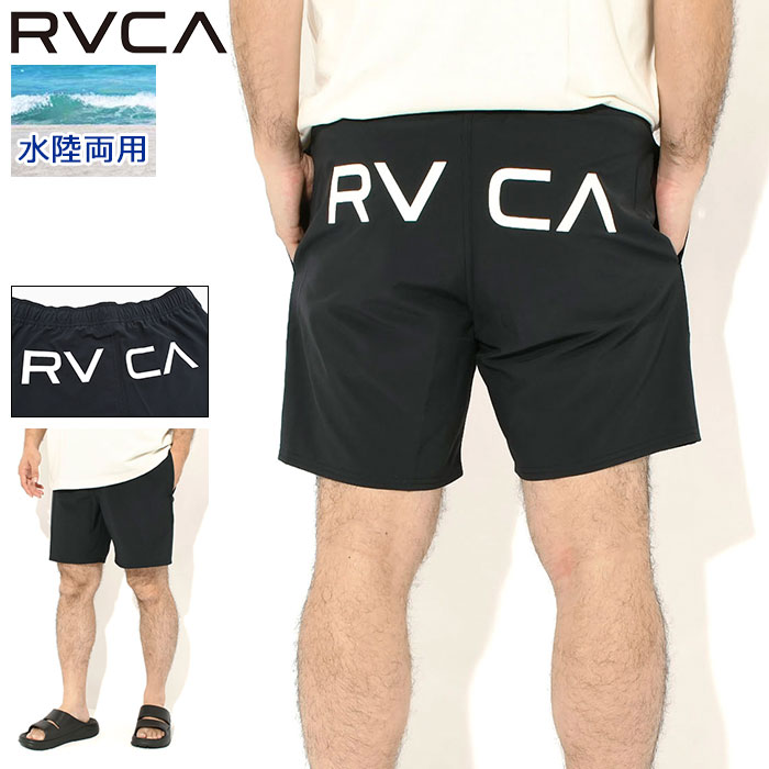 Rakuten - ルーカ RVCA ハーフパンツ メンズ エラスティック バック ロゴ ボード ショーツ ( RVCA Elastic Back Logo Board Short 水陸両用 水着 スイムウェア 海パン トランクス サーフィン マリンスポーツ マリンレジャー ショートパンツ ハーパン ボトムス メンズ 男性用 BG04A503 )