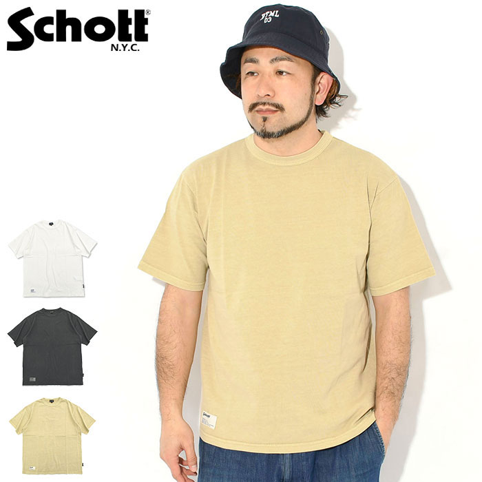 乐天商城 - 【ポイント10倍】ショット Schott Tシャツ 半袖 メンズ ピグメント O/D ( Schott Pigment O/D S/S Tee ティーシャツ T-SHIRTS カットソー トップス メンズ 男性用 7825934007 )[M便 1/1] ice field icefield