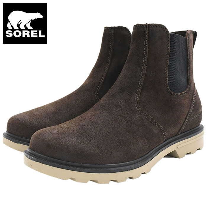 ソレル SOREL スノーブーツ メンズ 男性用 カーソン チェルシー WP Blackened Brown/Khaki II ( Sorel CARSON CHELSEA WP サイドゴアブーツ 防水 Boot Boots 2023FW スノー・ブーツ ウィンター・ブーツ 靴・ブーツ soreru NM4900-205 ) ice field icefield