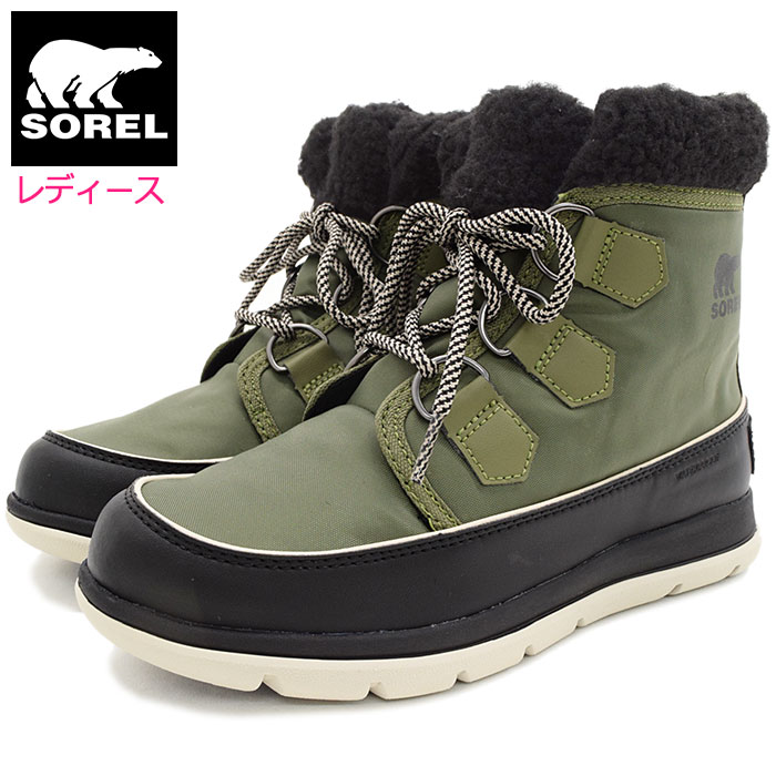  SOREL Ρ֡ ǥ   ץ顼 ˥Х Hiker Green/Black  ( Sorel SOREL EXPLORER CARNIVAL WOMENS ɿ Boot Boots Ρ֡ 󥿡֡ ֡ Ladys ꡼ NL3040-371 )