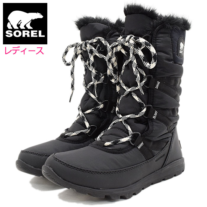 ソレル SOREL スノーブーツ レディース 女性用 ウィットニー トール レース 2 Black  ...