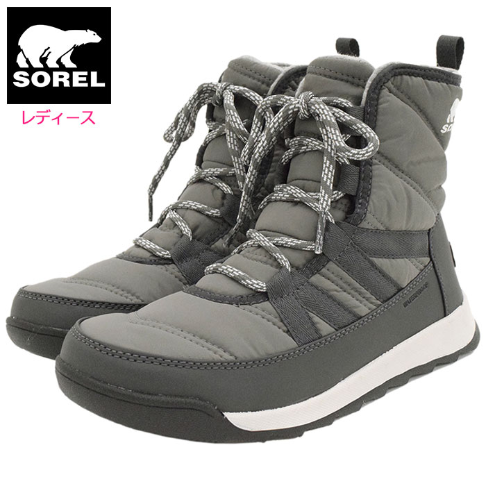 ソレル SOREL スノーブーツ レディース 女性用 ウィットニー 2 ショート レース WP Quarry ウィメンズ ( Sorel WHITNEY II SHORT LACE WP WOMENS 防水 Boot Boots 2022FW スノー・ブーツ ウィンター・ブーツ 靴・ブーツ ウーマンズ グレー 灰 NL3822-052 )