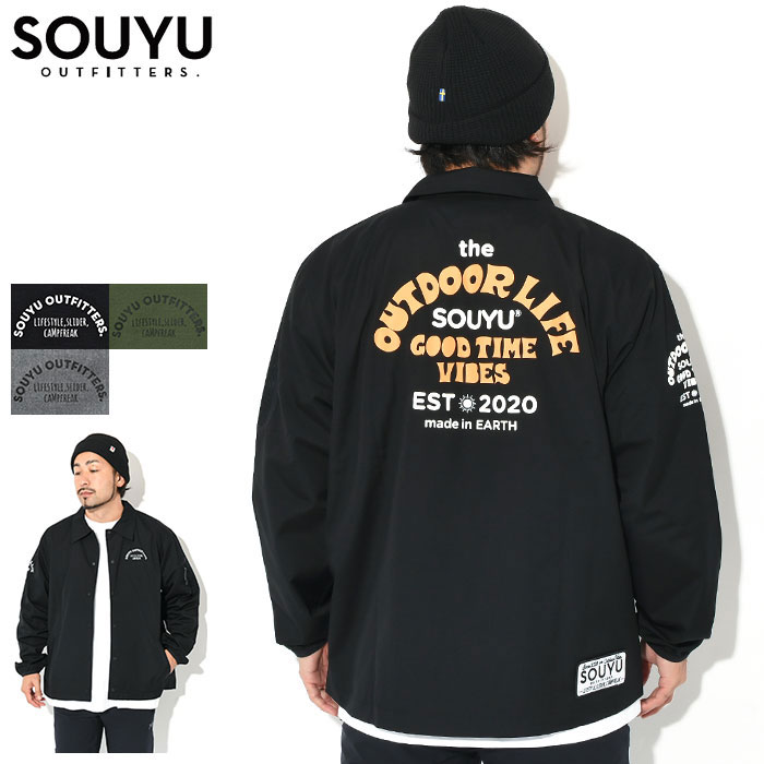 ソーユー アウトフィッターズ SOUYU OUTFITTERS ジャケット メンズ バイブス コーチジャケット ( SOUYU OUTFITTERS Vibes Coach JKT JACKET アウター コーチ ジャンパー・ブルゾン メンズ 男性用 F22-SO-10 )