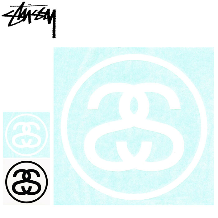 ステューシー STUSSY ステッカー Big SS Link ( stussy sticker シール メンズ・男性用 137371 USAモデル 正規 品 ストゥーシー スチューシー 小物 )[M便 1/1] ice field icefield