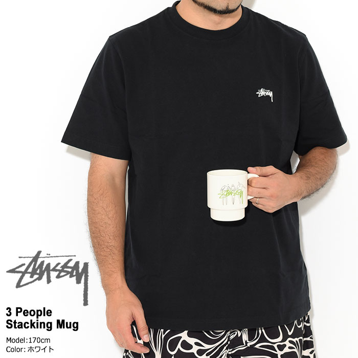 ステューシー STUSSY マグカップ 3 People Stacking ( stussy mug マグ コップ 138764 USAモデル 正規 品 ストゥーシー スチューシー 小物 ) ice field icefield