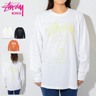 ステューシー STUSSY Tシャツ 長袖 レディース WOMEN World Tour 限定 ( stussy tee トップス ロンティー ロンt ガールズ ウーマンズ 女性用 ワールドツアー ビッグシルエット オーバーサイズ 2992585 USAモデル 正規 品 ストゥーシー スチューシー )