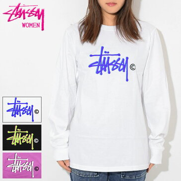 ステューシー STUSSY Tシャツ 長袖 レディース WOMEN Basic Logo ( stussy tee ティーシャツ トップス ロンティー ロンt ガールズ ウーマンズ 女性用 ビッグシルエット オーバーサイズ 2992599 USAモデル 正規 品 ストゥーシー スチューシー )