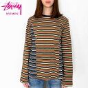 ステューシー STUSSY カットソー 長袖 レディース WOMEN Mixed Stripe ( stussy crew ロンティー ロンt Tシャツ ティーシャツ T-SHIRTS トップス ガールズ ウーマンズ ウィメンズ WOMENS 女性用 214572 USAモデル 正規 品 ストゥーシー スチューシー )