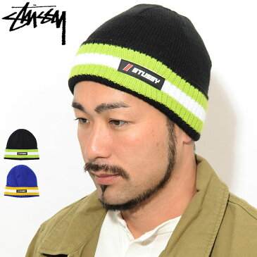 ステューシー STUSSY ニット帽 Striped Cuff ( stussy beanie ビーニー 帽子 ニットキャップ メンズ・男性用 132938 USAモデル 正規 品 ストゥーシー スチューシー )[M便 1/1] ice field icefield