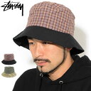 ステューシー STUSSY バケット ハット Mix Plaid Bucket Hat 帽子 ( stussyhat メンズ 男性用 132999 USAモデル 正規 品 ストゥーシー スチューシー ) M便 1/1 ice field icefield