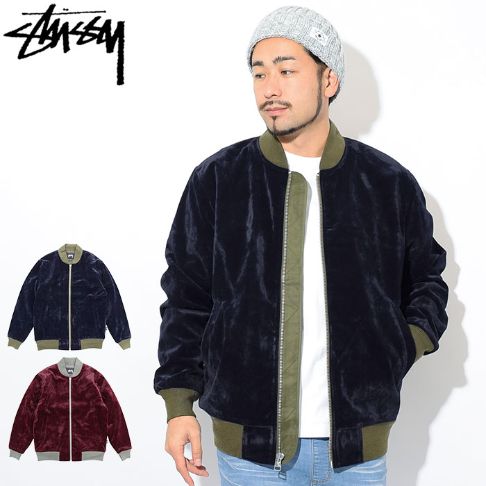 ステューシー STUSSY ジャケット メンズ Velvet Bomber ( stussy JKT ボマージャケット ベルベット JACKET アウター ジャンパー・ブルゾン メンズ・男性用 115425 USAモデル 正規 品 ストゥーシー スチューシー ) ice field icefield