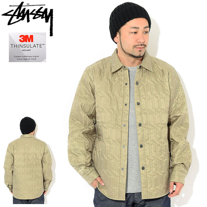 ステューシー STUSSY ジャケット メンズ Quilted Insulated Shirt ( stussy JKT シャツジャケット JACKET JAKET アウター ジャンパー・ブルゾン メンズ・男性用 1110139 USAモデル 正規 品 ストゥーシー スチューシー ) ice field icefield