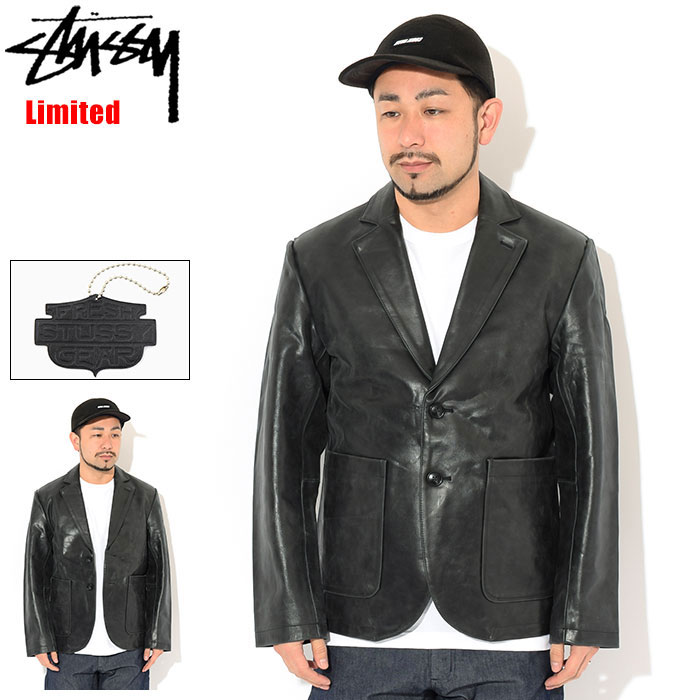 ステューシー STUSSY ジャケット メンズ Leather Sport Coat 限定 ( JKT レザージャケット テーラード 革ジャン 本革 リアルレザー カウレザー 牛革 JACKET JAKET アウター ジャンパー・ブルゾン メンズ・男性用 115520 USAモデル 正規 品 ストゥーシー スチューシー )