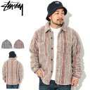 ステューシー ペアTシャツ ステューシー STUSSY ジャケット メンズ Stripe Sherpa Shirt ( stussy JKT シャツジャケット シェルパ フリースジャケット FLEECE JACKET アウター ジャンパー・ブルゾン メンズ・男性用 1110197 USAモデル 正規 品 ストゥーシー スチューシー )