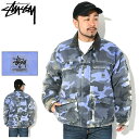 ステューシー ブルゾン メンズ ステューシー STUSSY ジャケット メンズ Spray Dye Canvas Shop ( stussy JKT ショップジャケット JACKET JAKET アウター ジャンパー・ブルゾン メンズ・男性用 115727 USAモデル 正規 品 ストゥーシー スチューシー ) ice field icefield