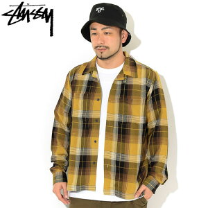 ステューシー STUSSY シャツ 長袖 メンズ Rayon Plaid ( stussy shirt オープンカラー チェック カジュアルシャツ トップス メンズ・男性用 1110113 USAモデル 正規 品 ストゥーシー スチューシー ) ice field icefield