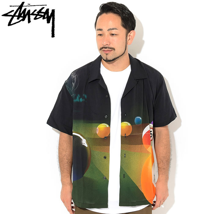 ステューシー STUSSY シャツ 半袖 メンズ Pool Hall ( stussy shirt オープンカラーシャツ カジュアルシャツ トップス メンズ 男性用 1110119 USAモデル 正規 品 ストゥーシー スチューシー ) ice field icefield