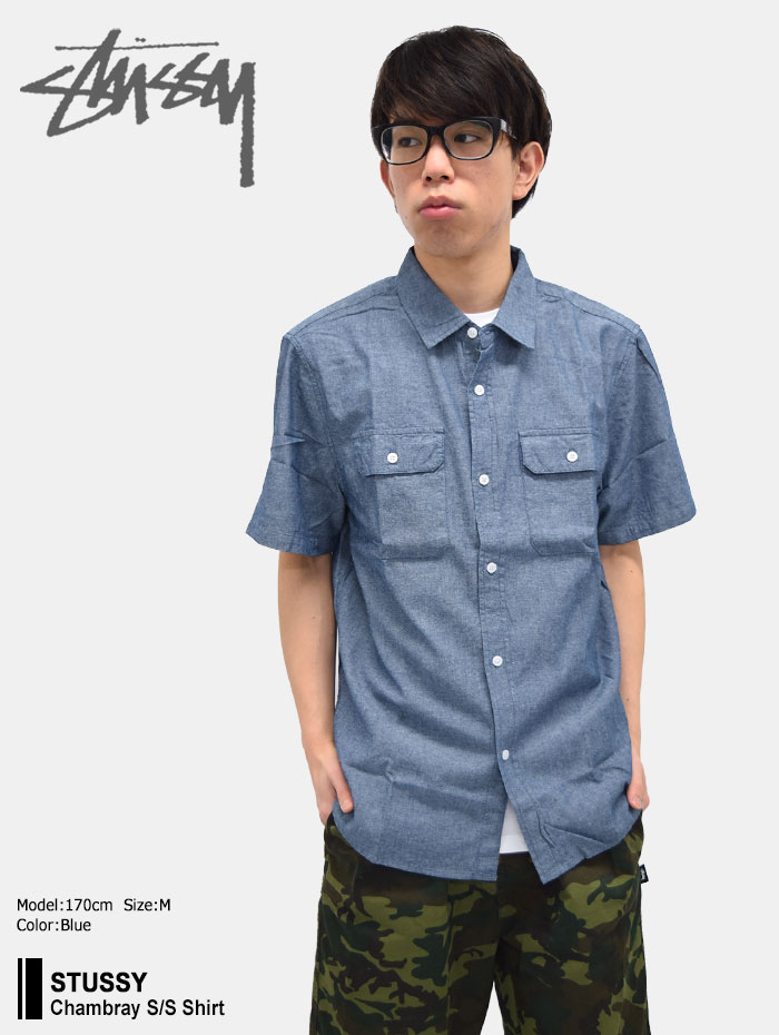 楽天市場】ステューシー STUSSY シャツ 半袖 メンズ Chambray(stussy 