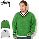 ステューシー STUSSY セーター メンズ Mohair Tennis ( stussy sweater Vネック トップス メンズ・男性用 117142 USAモデル 正規 品 ストゥーシー スチューシー ) ice field icefield