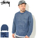 ステューシー STUSSY セーター メンズ Pigment Dyed Loose Gauge ( stussy sweater クルーネック ピグメント トップス メンズ 男性用 117115 USAモデル 正規 品 ストゥーシー スチューシー ) ice field icefield