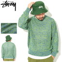 ステューシー STUSSY セーター メンズ 2 Tone Loose Gauge ( stussy sweater クルーネック トップス メンズ 男性用 117136 USAモデル 正規 品 ストゥーシー スチューシー ) ice field icefield