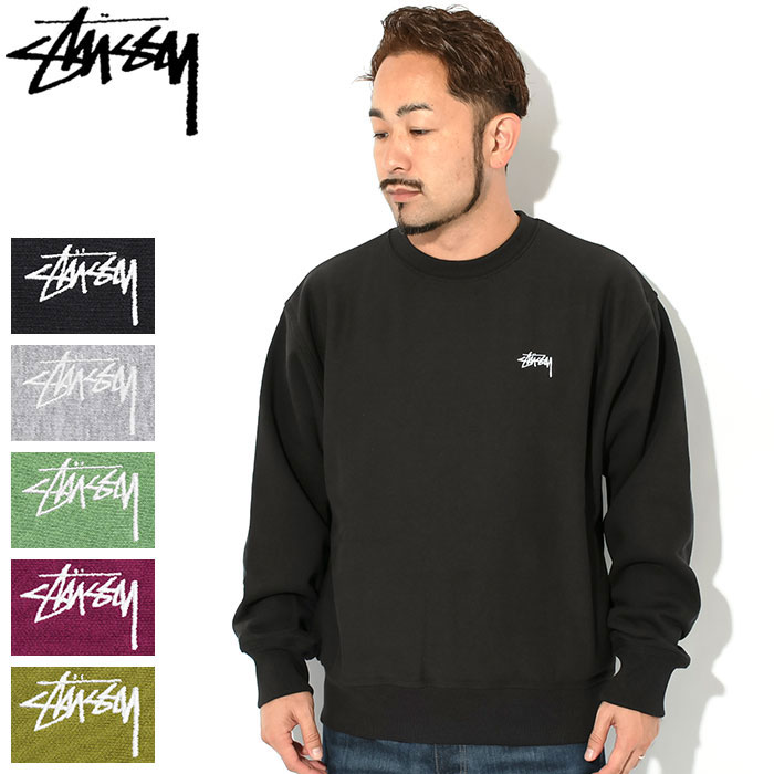 ステューシー トレーナー メンズ ステューシー STUSSY トレーナー メンズ 23HO Stock Logo ( stussy crew sweat スウェット スエット トレナー トレイナー トップス メンズ・男性用 118531 USAモデル 正規 品 ストゥーシー スチューシー ) ice field icefield