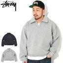 ステューシー トレーナー メンズ ステューシー STUSSY トレーナー メンズ Fleece Zip Mock Neck ( stussy sweat スウェット スエット トレナー トレイナー トップス メンズ・男性用 118539 USAモデル 正規 品 ストゥーシー スチューシー ) ice field icefield