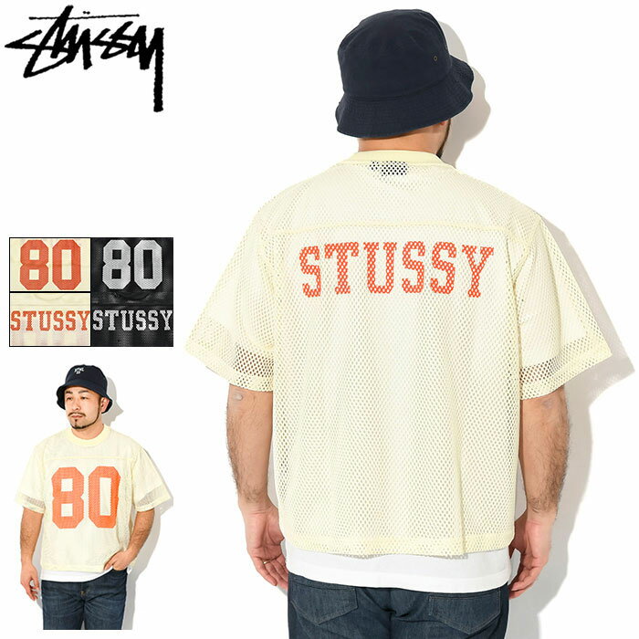 ステューシー STUSSY カットソー 半袖 メンズ Team Jersey 80 Mesh ( stussy crew クルー Tシャツ ティーシャツ T-SHIRTS トップス メンズ・男性用 1140340 USAモデル 正規 品 ストゥーシー スチューシー ) ice field icefield