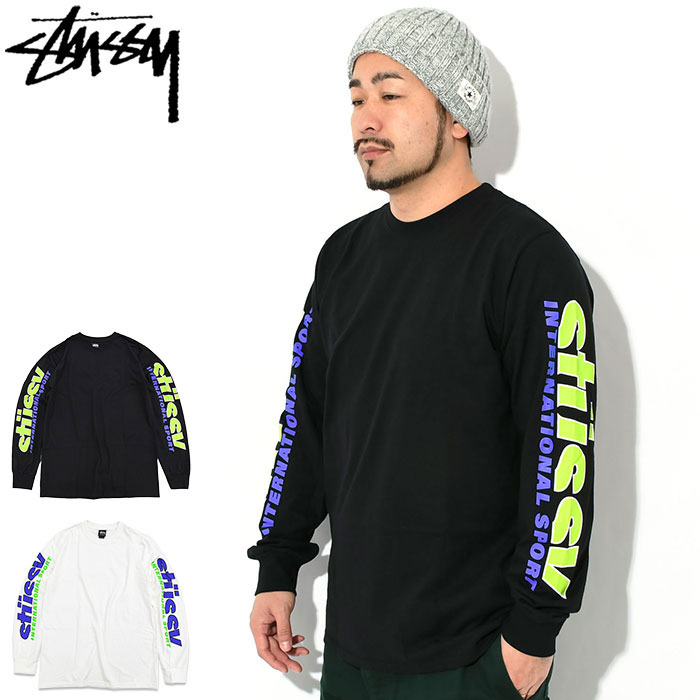 ステューシー STUSSY ロンT Tシャツ 長袖 メンズ International Sport ( stussy tee ティーシャツ T-SHIRTS カットソー トップス ロング ロンティー 長袖Tシャツ メンズ・男性用 1994979 USAモデル 正規 品 ストゥーシー スチューシー ) ice field icefield