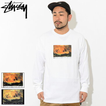 ステューシー STUSSY Tシャツ 長袖 メンズ Red Sky ( stussy tee ティーシャツ T-SHIRTS カットソー トップス ロング ロンティー ロンt メンズ・男性用 1994495 USAモデル 正規 品 ストゥーシー スチューシー ) ice field icefield